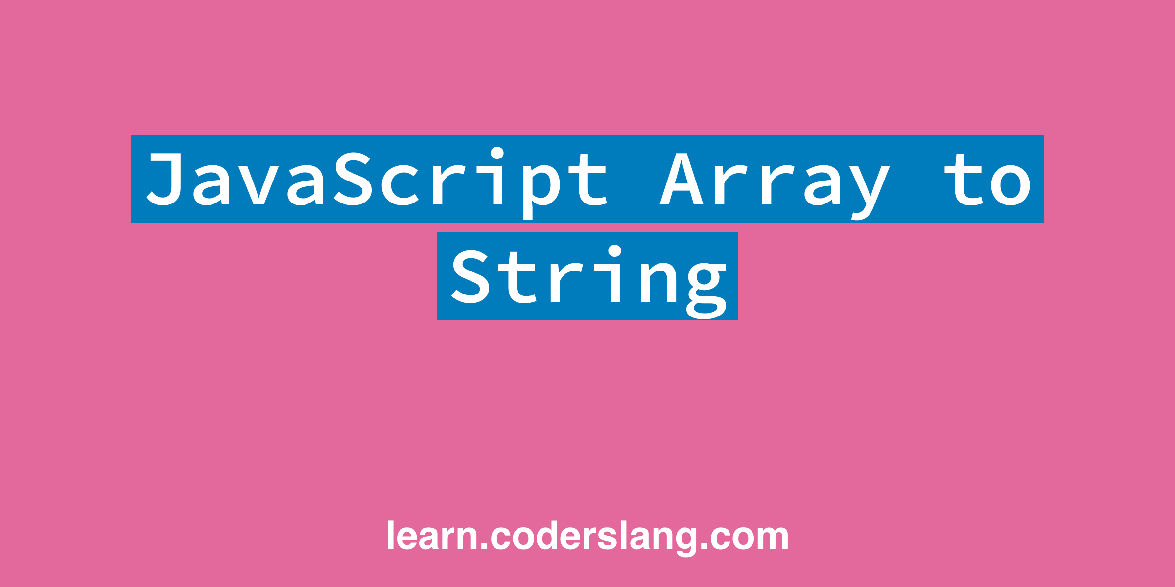 javascript-array-to-string